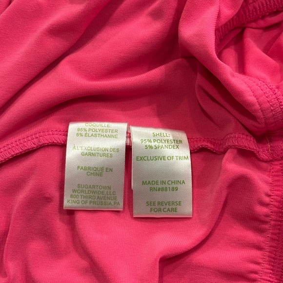 Lilly Pulitzer La Fortuana Off the Shoulder Romper Pink XL - Picture 4 of 8